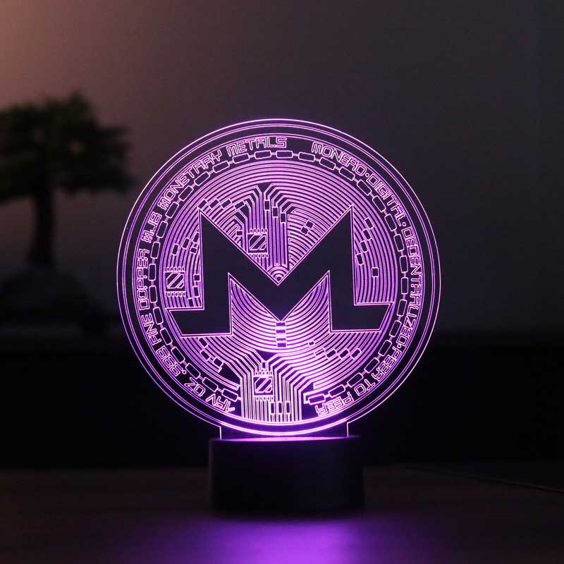 Monerocoin Kripto Figürlü Dekoratif Hediye Led Masa Lambası | BYLAMP