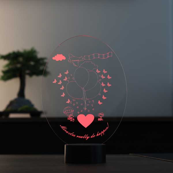 3-D Happiness LED Table Lamp