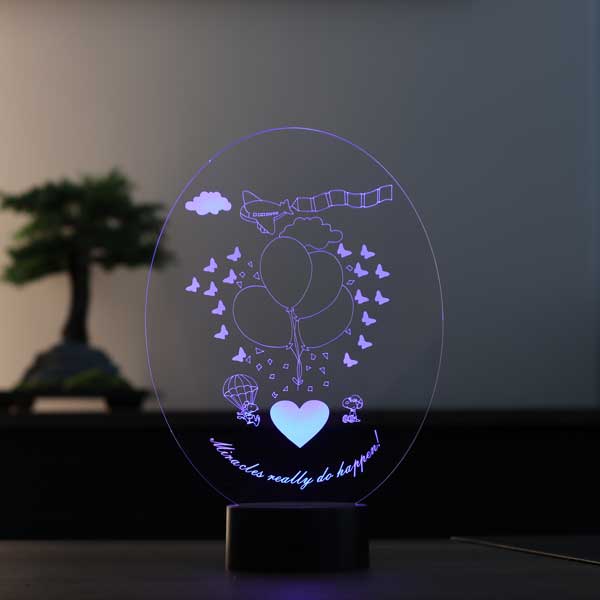 3-D Happiness LED Table Lamp
