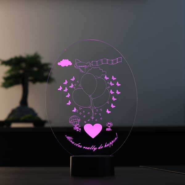3-D Happiness LED Table Lamp