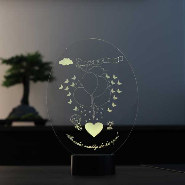 3-D Happiness LED Table Lamp