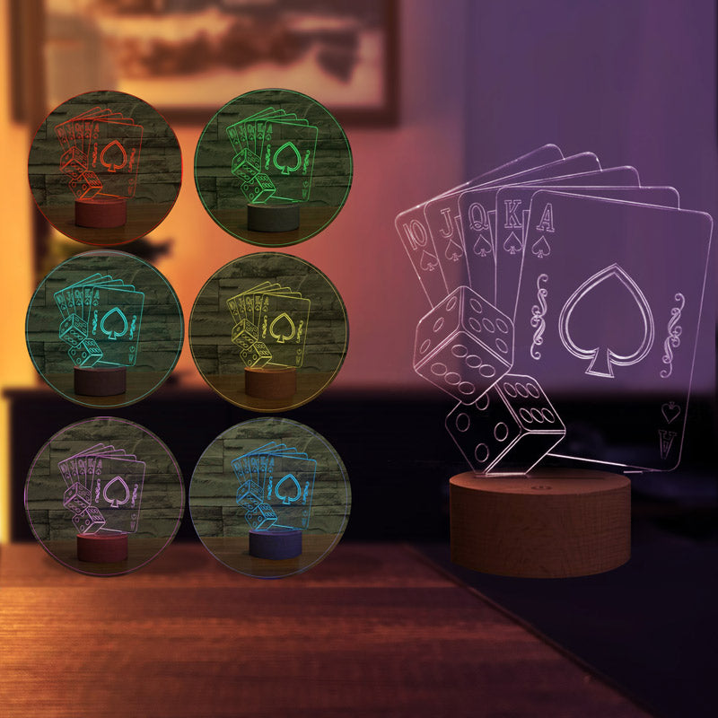 3D Poker Led Lamp