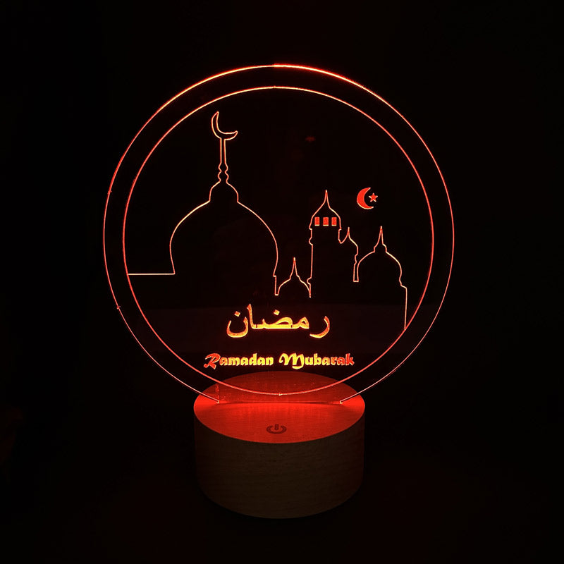 Ramadan Mubarak Figürlü Dekoratif Hediye Led Masa Lambası | BYLAMP