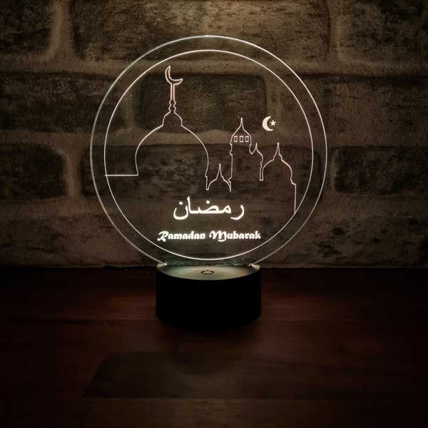 Ramadan Mubarak Figürlü Dekoratif Hediye Led Masa Lambası | BYLAMP