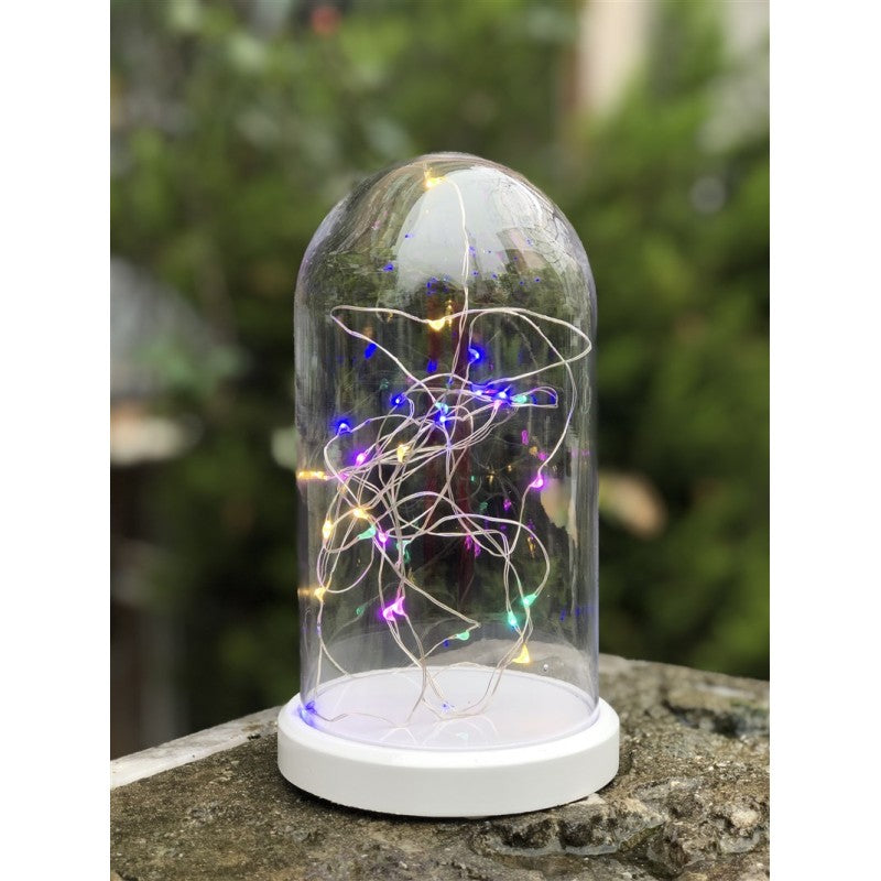 Colorful Illuminated Glass Fanus LED Table Lamp