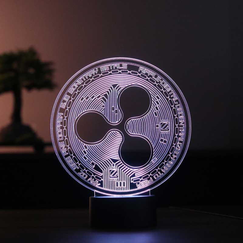 Ripple Figürlü Kripto Dekoratif Hediye Led Masa Lambası | BYLAMP
