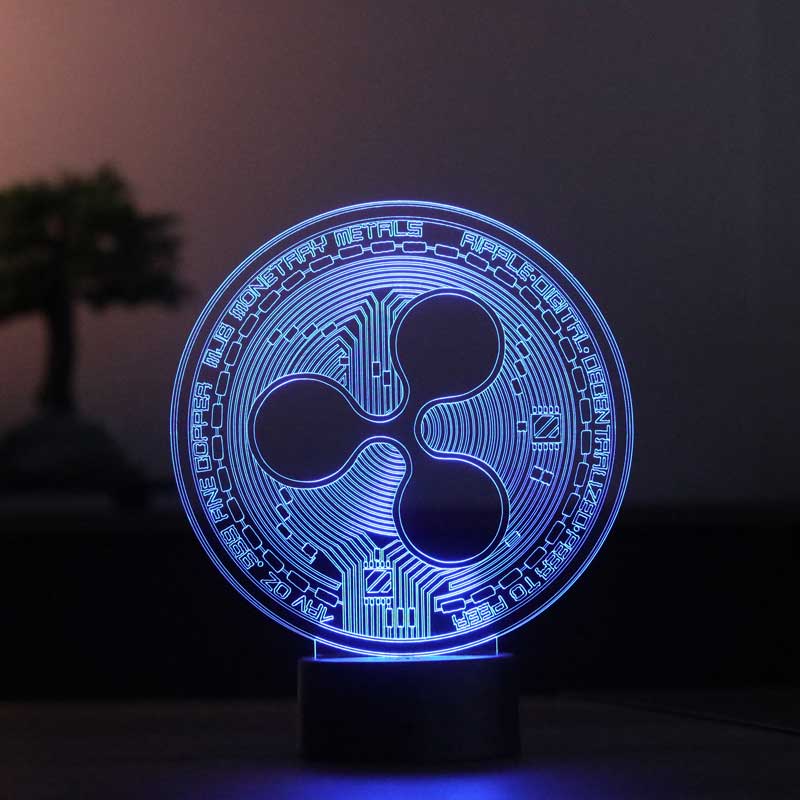 Ripple Figürlü Kripto Dekoratif Hediye Led Masa Lambası | BYLAMP