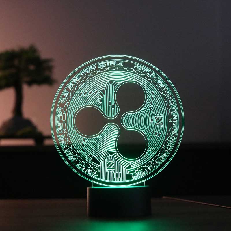 Ripple Figürlü Kripto Dekoratif Hediye Led Masa Lambası | BYLAMP