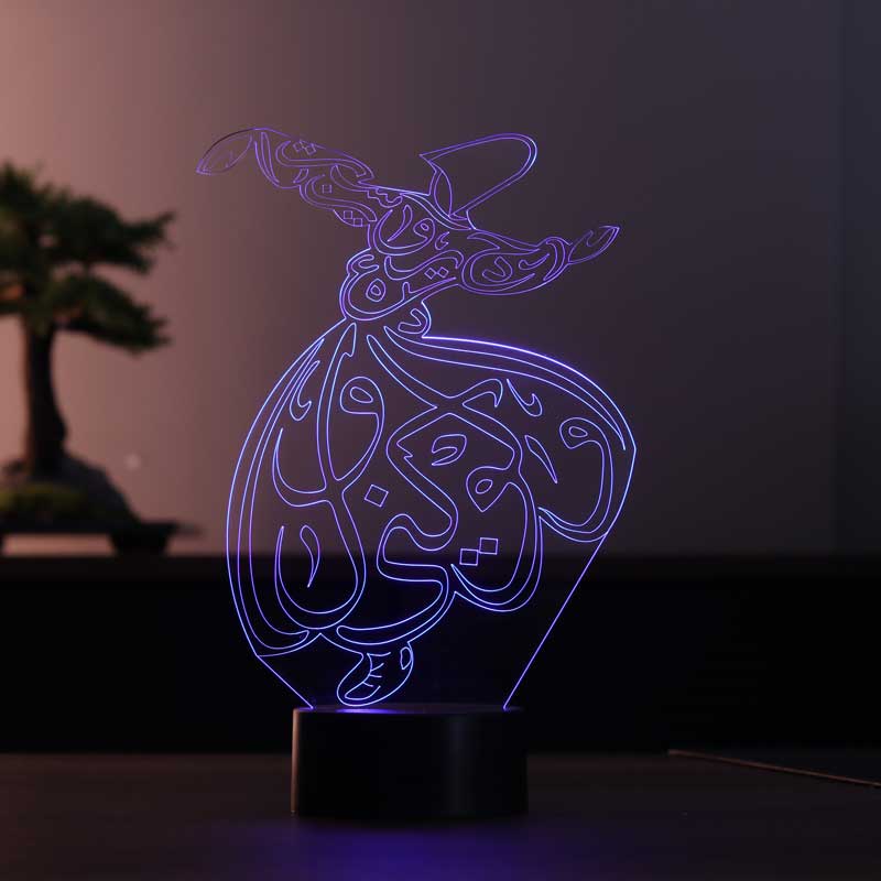 Semazen Figürlü Dekoratif Hediye Led Masa Lambası | BYLAMP