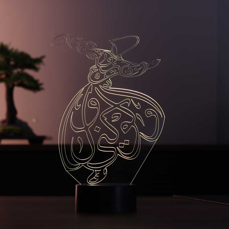 Semazen Figürlü Dekoratif Hediye Led Masa Lambası | BYLAMP