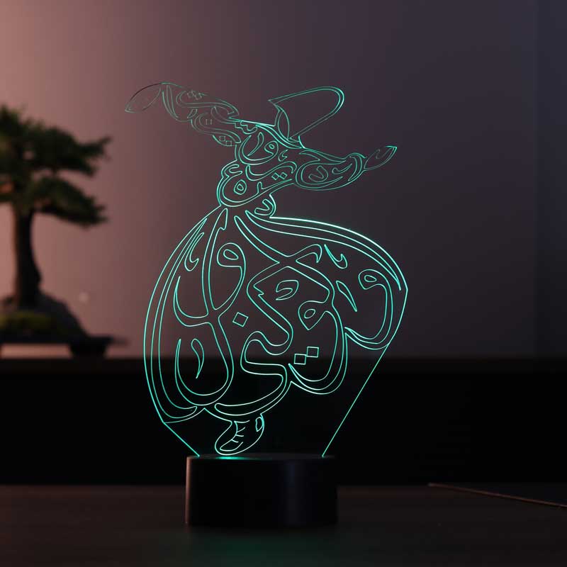 Semazen Figürlü Dekoratif Hediye Led Masa Lambası | BYLAMP