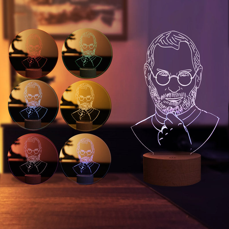 3D Steve Jobs Led Lamp