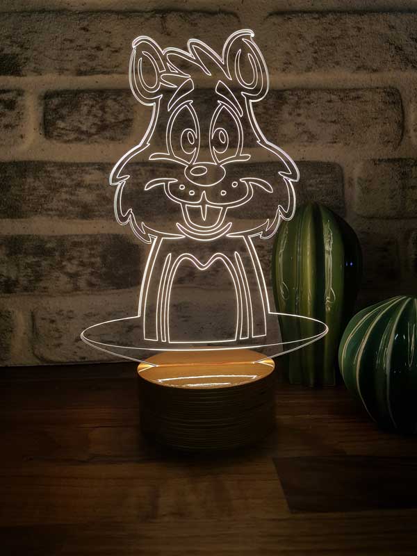 3D Squirrel Led Lamp