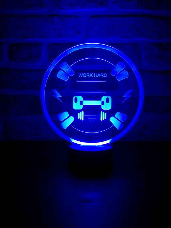 Work Hard Figürlü Dekoratif Hediye Led Masa Lambası | BYLAMP