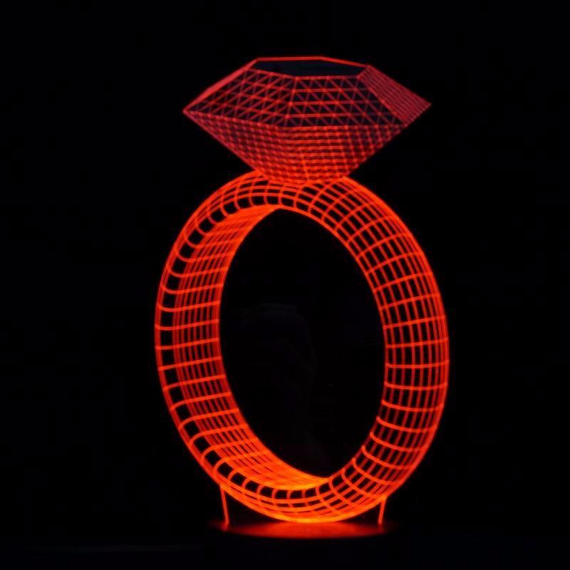 3-D Ring Led Table Lamp