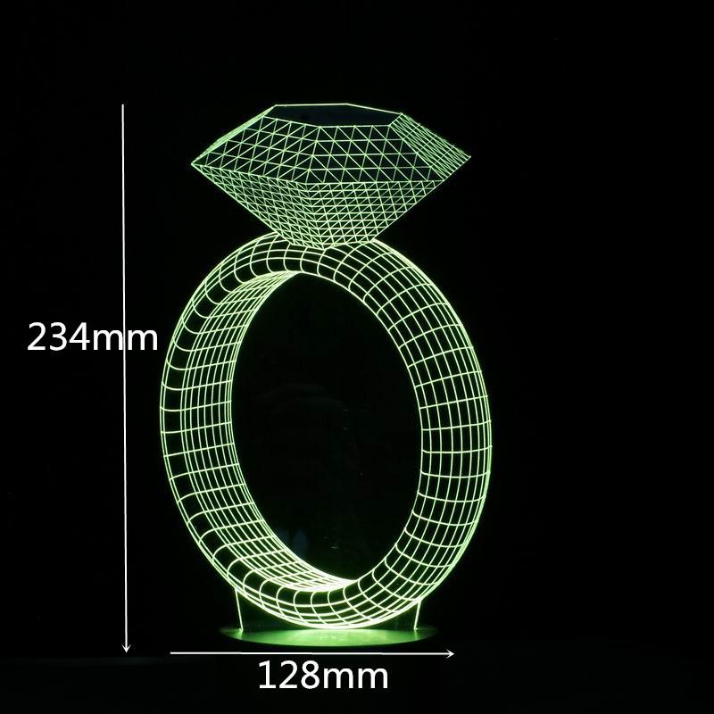3-D Ring Led Table Lamp