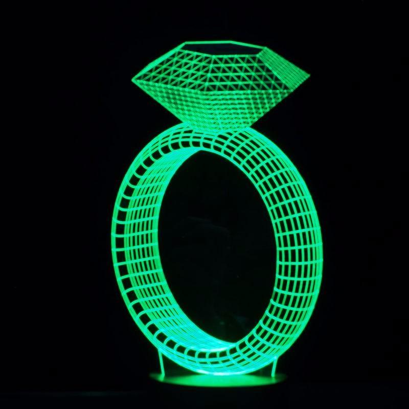 3-D Ring Led Table Lamp