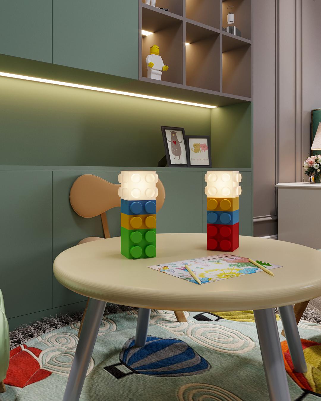 Renkli Blok Şarjlı Masa Lambası | ByLamp