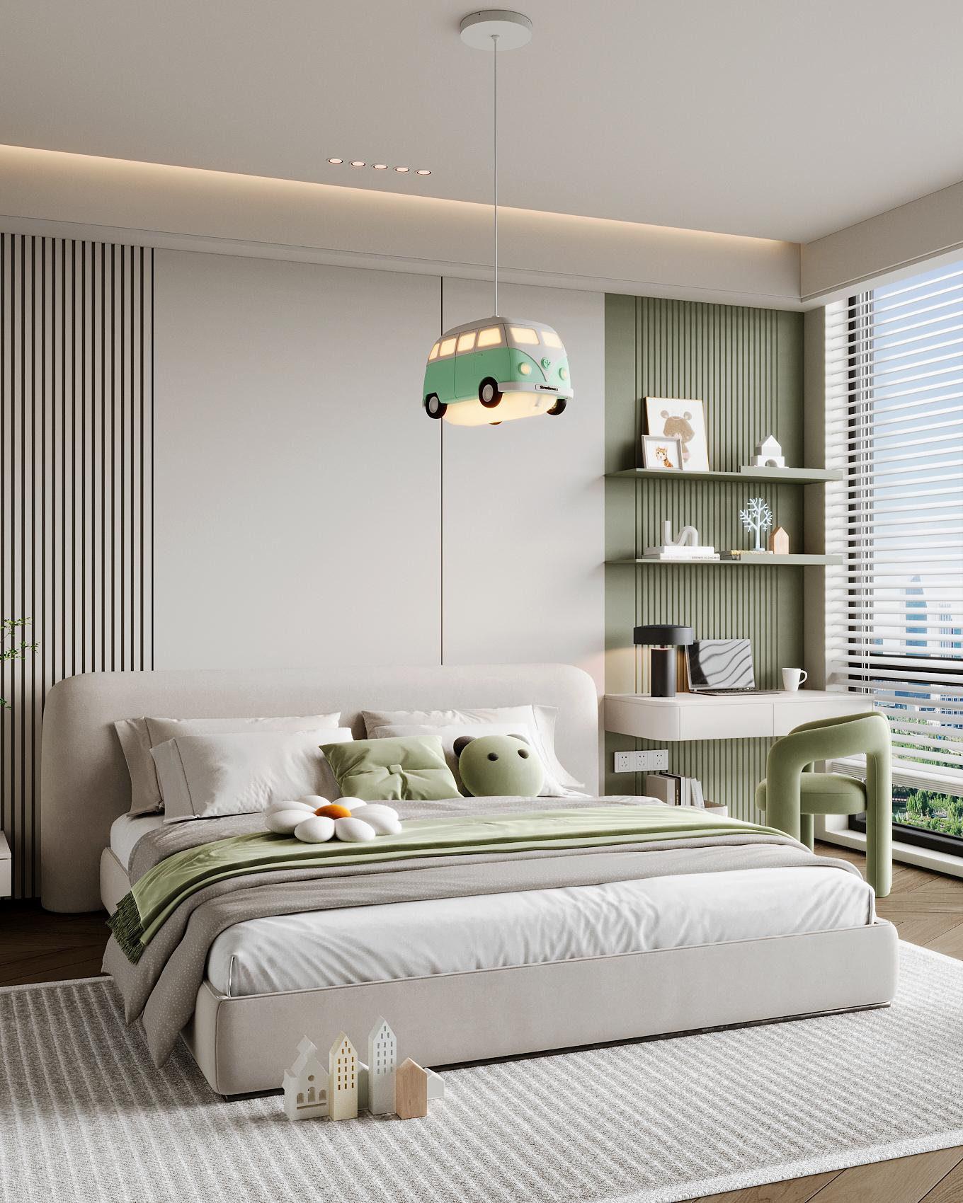 Minibüs Sarkıt Lamba Çocuk Odası Aydınlatma - Kişiye Özel Plakalı | ByLamp