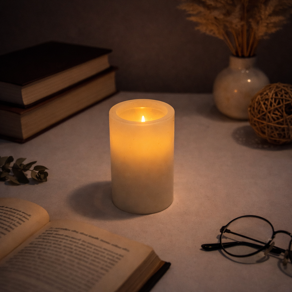 Gerçek Mum Dokulu Alevsiz Titreyen Led Dekoratif Lamba | ByLamp