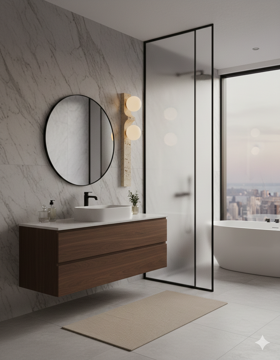 Caldera Tall Traverten İkili Aplik