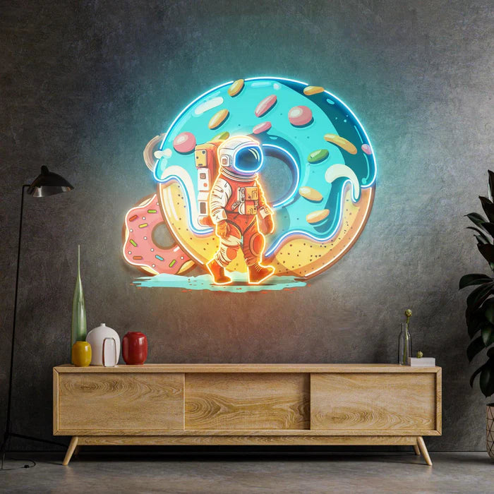 Astronot Donut Neon Lamba | ByLamp