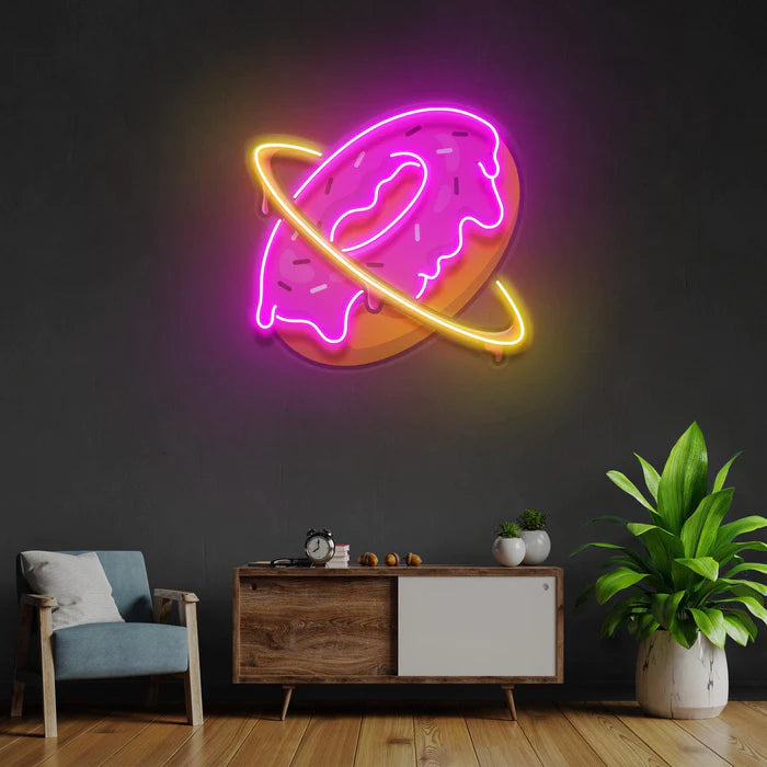 Donut Gezegeni Neon Lamba | ByLamp