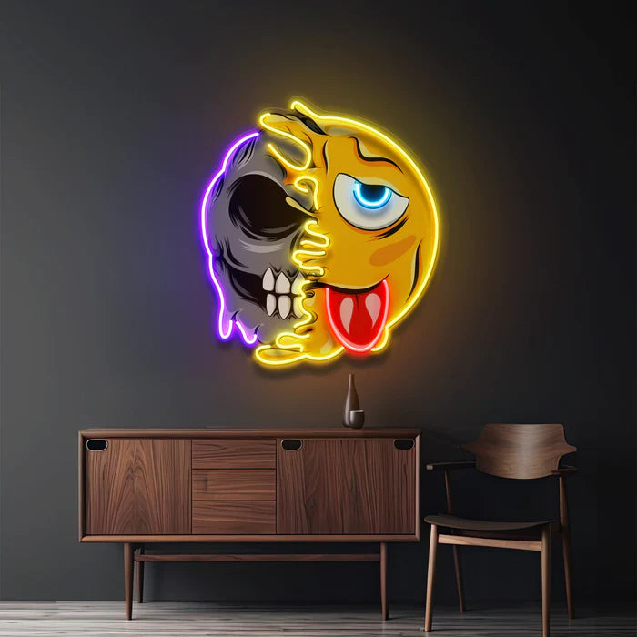 Emoji Kurukafa Neon Lamba | ByLamp