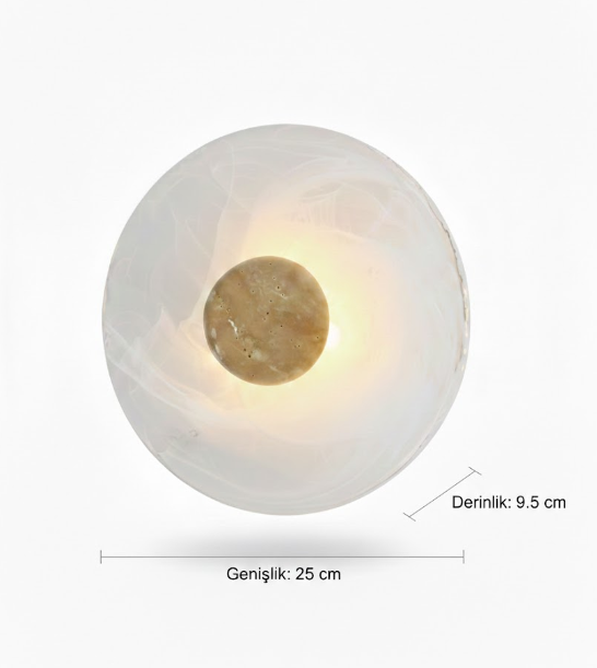 Caldera Cam Tabanlı Yuvarlak Aplik