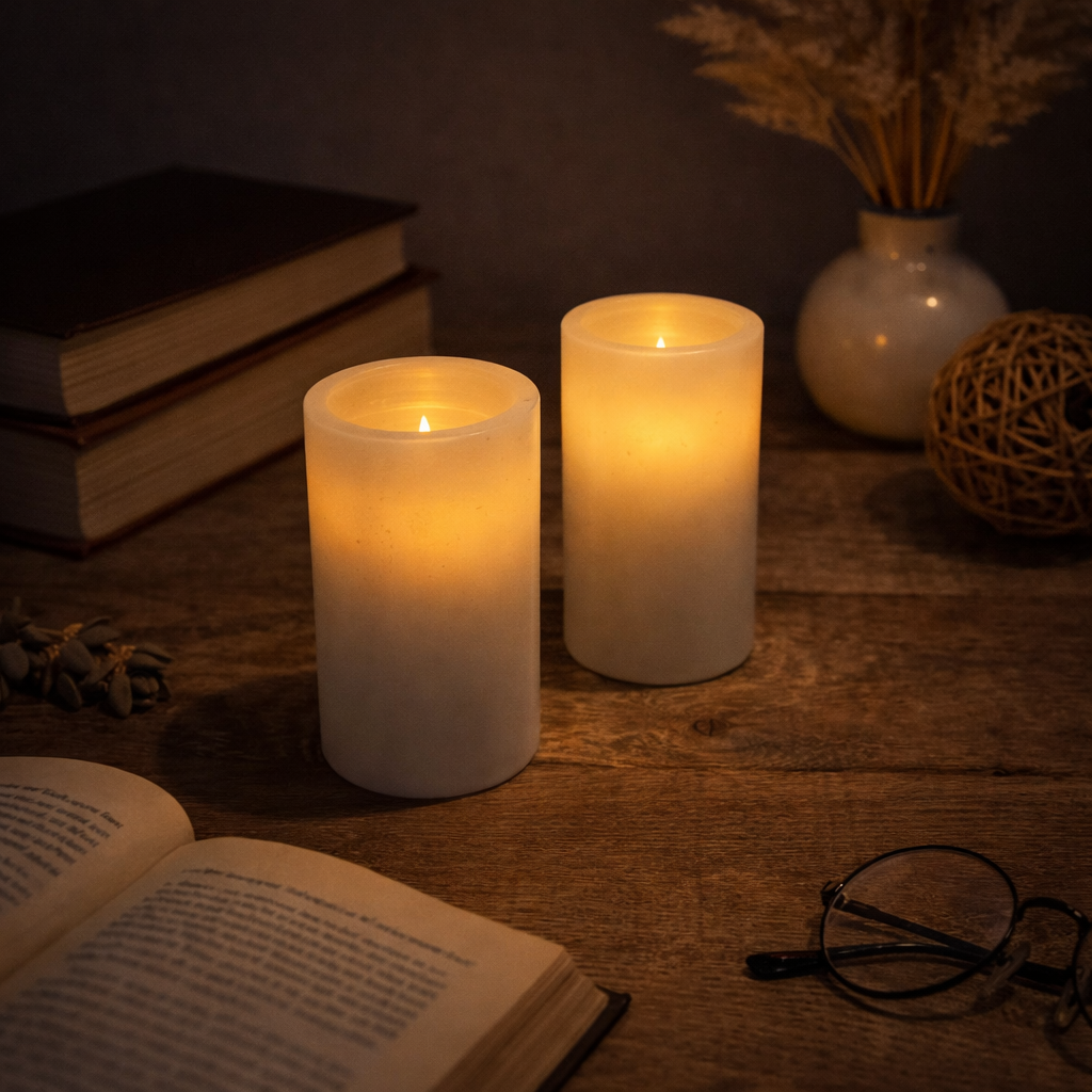 Gerçek Mum Dokulu Alevsiz Titreyen Led Dekoratif Lamba | ByLamp