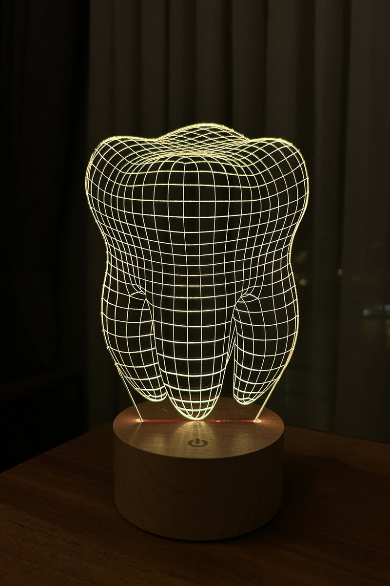 Diş Figürlü Dekoratif Hediye Led Masa Lambası | BYLAMP