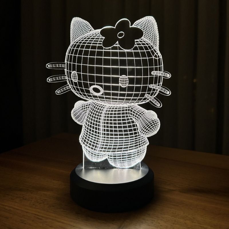 3 Boyutlu Hello Kitty Led Gece Lambası | BYLAMP
