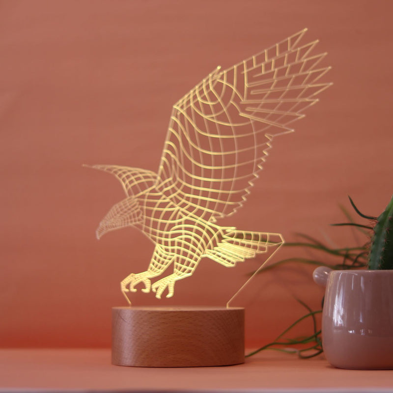 Kartal Figürlü Dekoratif Hediye Led Masa Lambası | BYLAMP