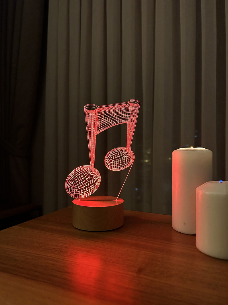 LED lamp with 3-D note