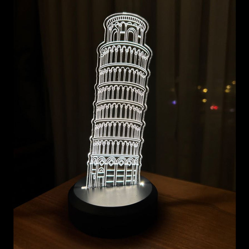 3D Pisa Tower Led Lamp