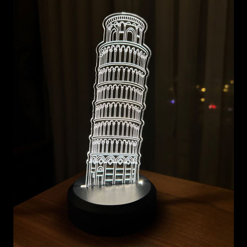 3D Pisa Tower Led Lampe