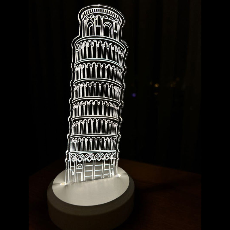 3D Pisa Tower Led Lamp