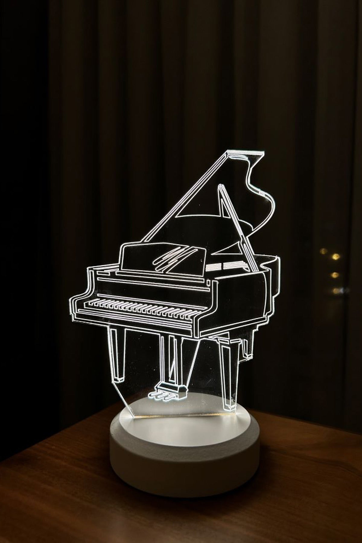 3D piano LED lamp