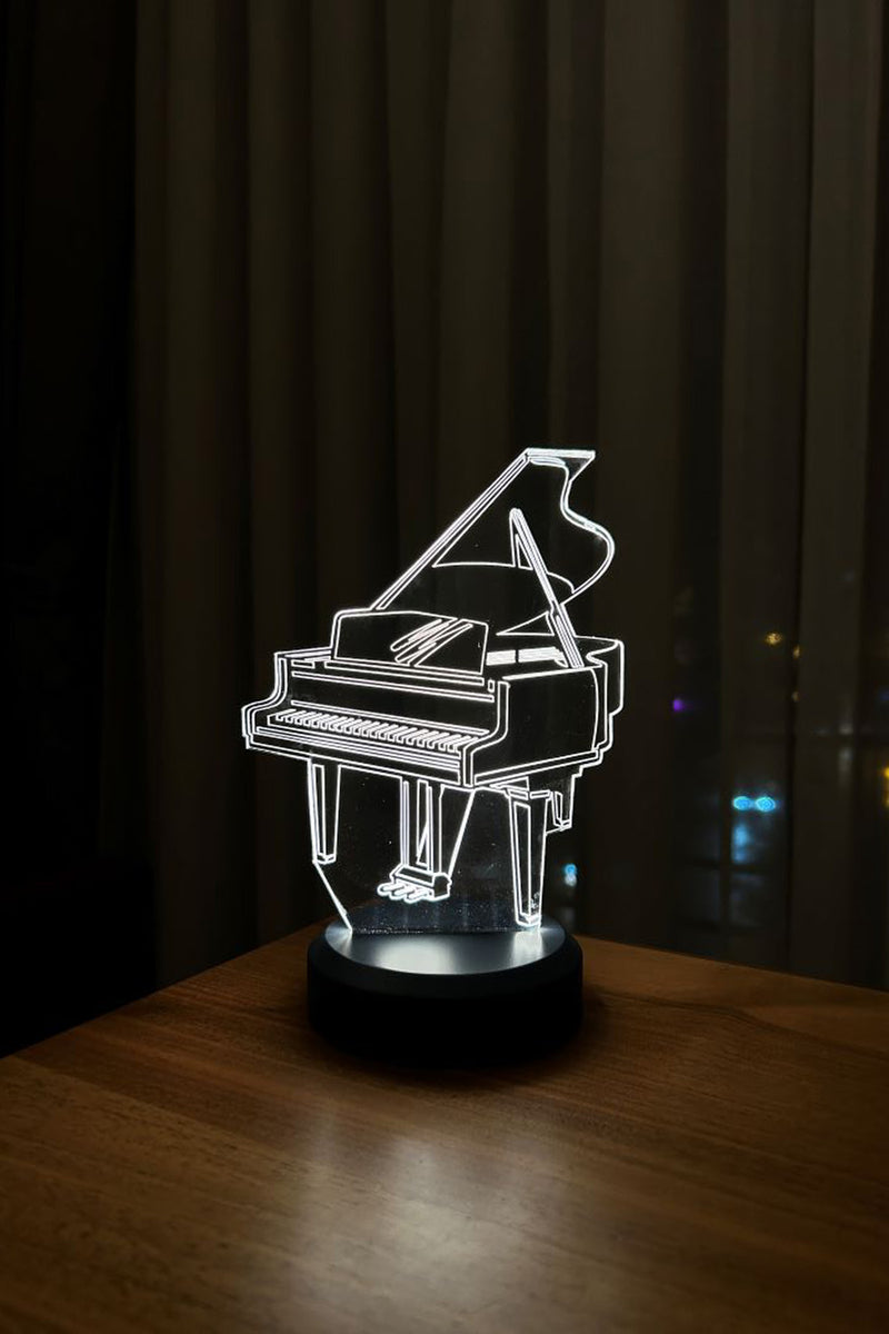 3D piano LED lamp