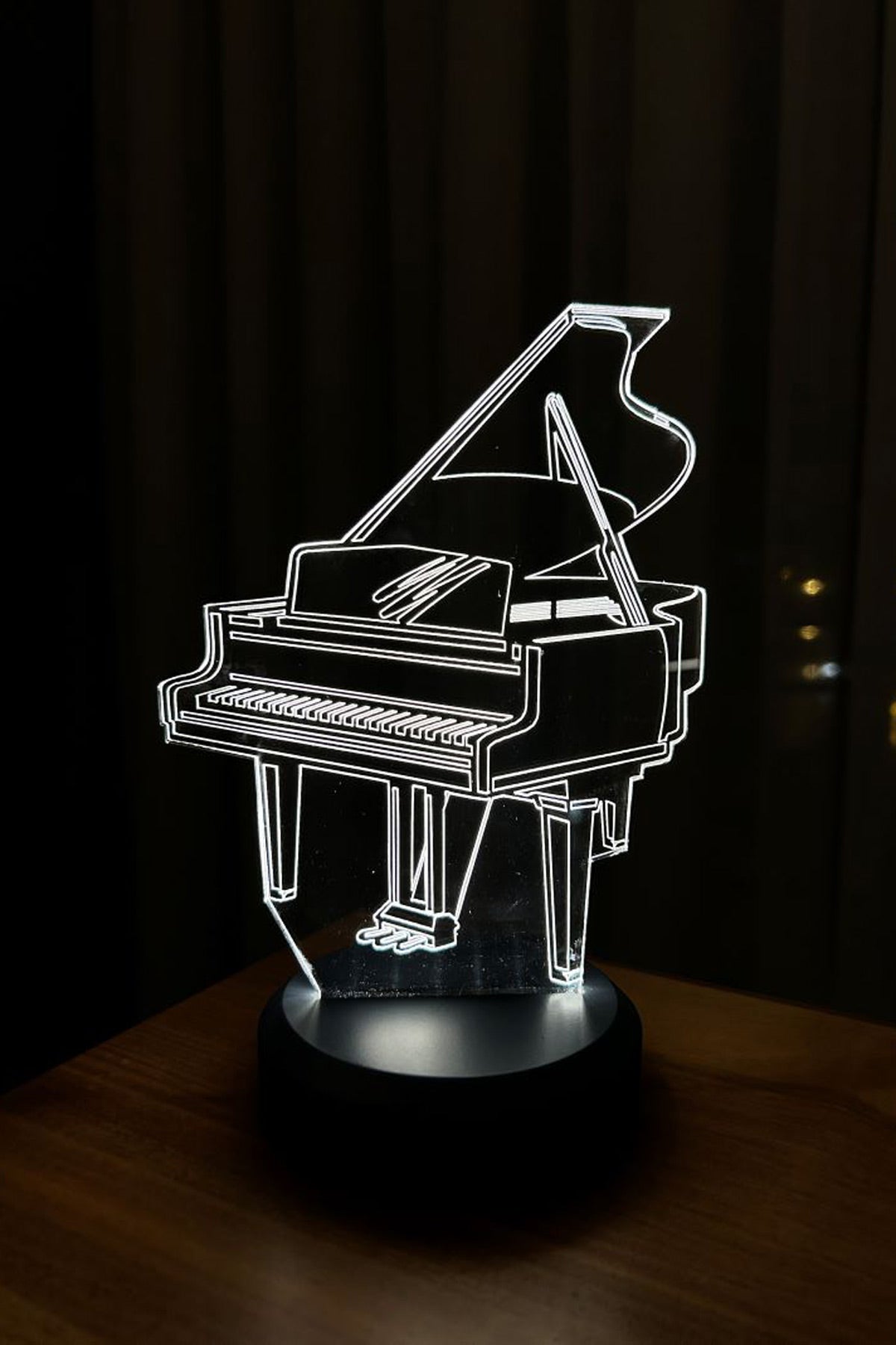 3D piano LED lamp