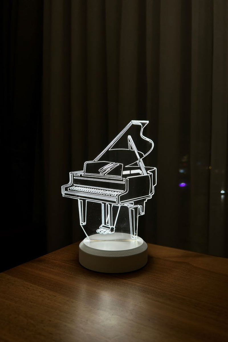 3D piano LED lamp
