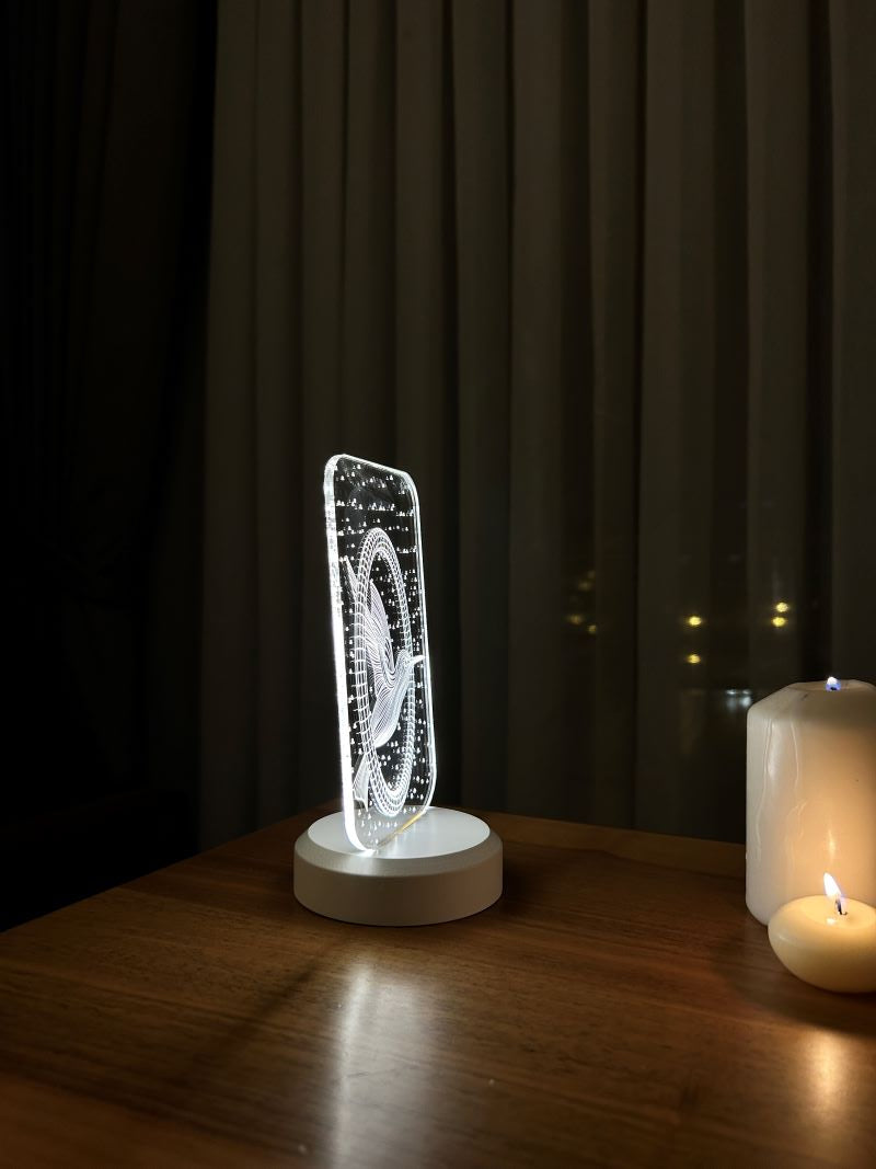 3-D hummingbird LED night light