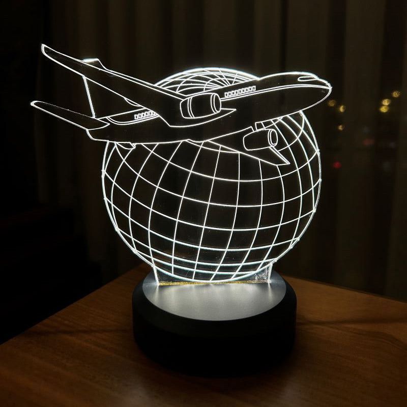 Uçak Figürlü Dekoratif Hediye Led Masa Lambası | BYLAMP