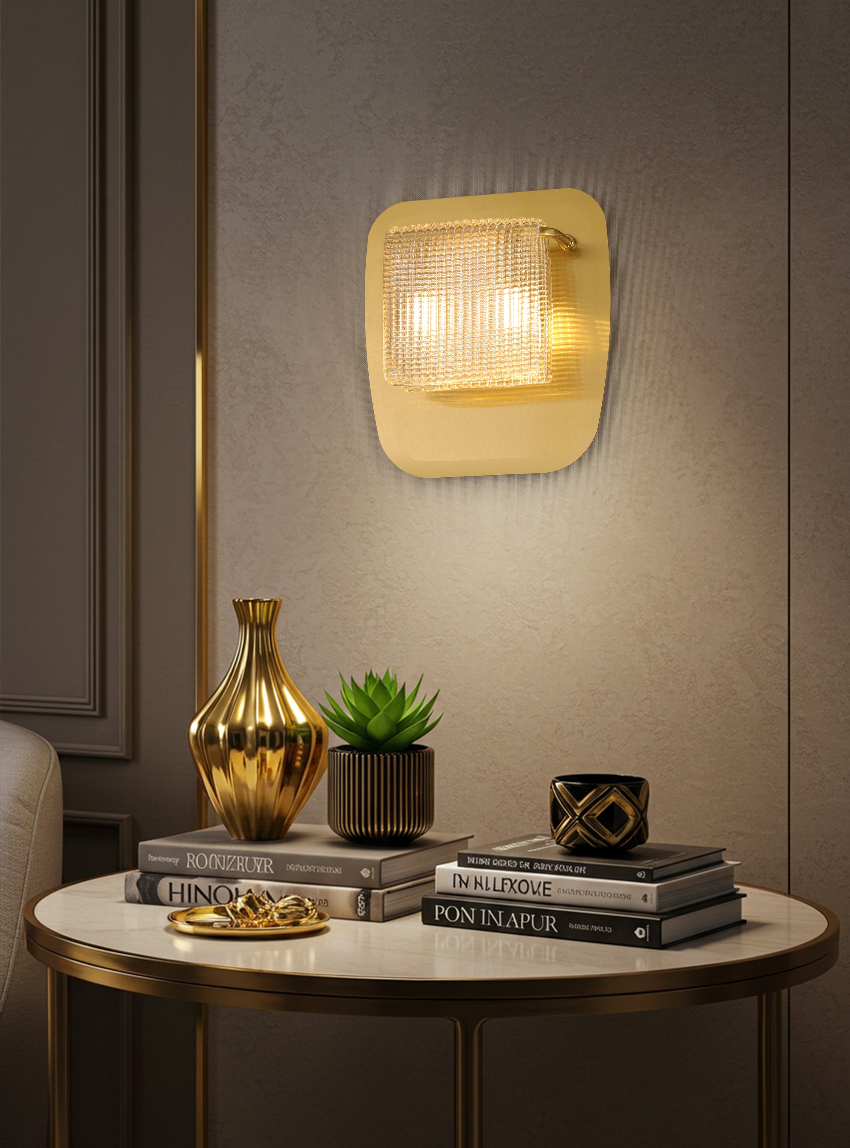 Daisy Kesik Füme Cam Aplik