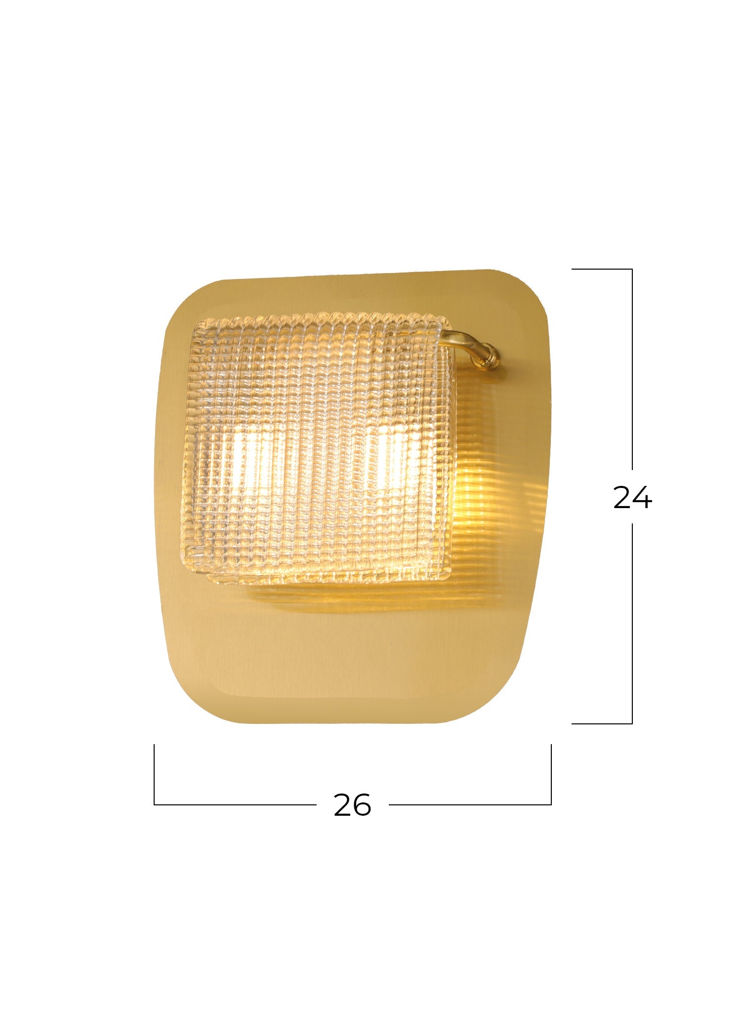 Daisy Kesik Beyaz Cam Aplik