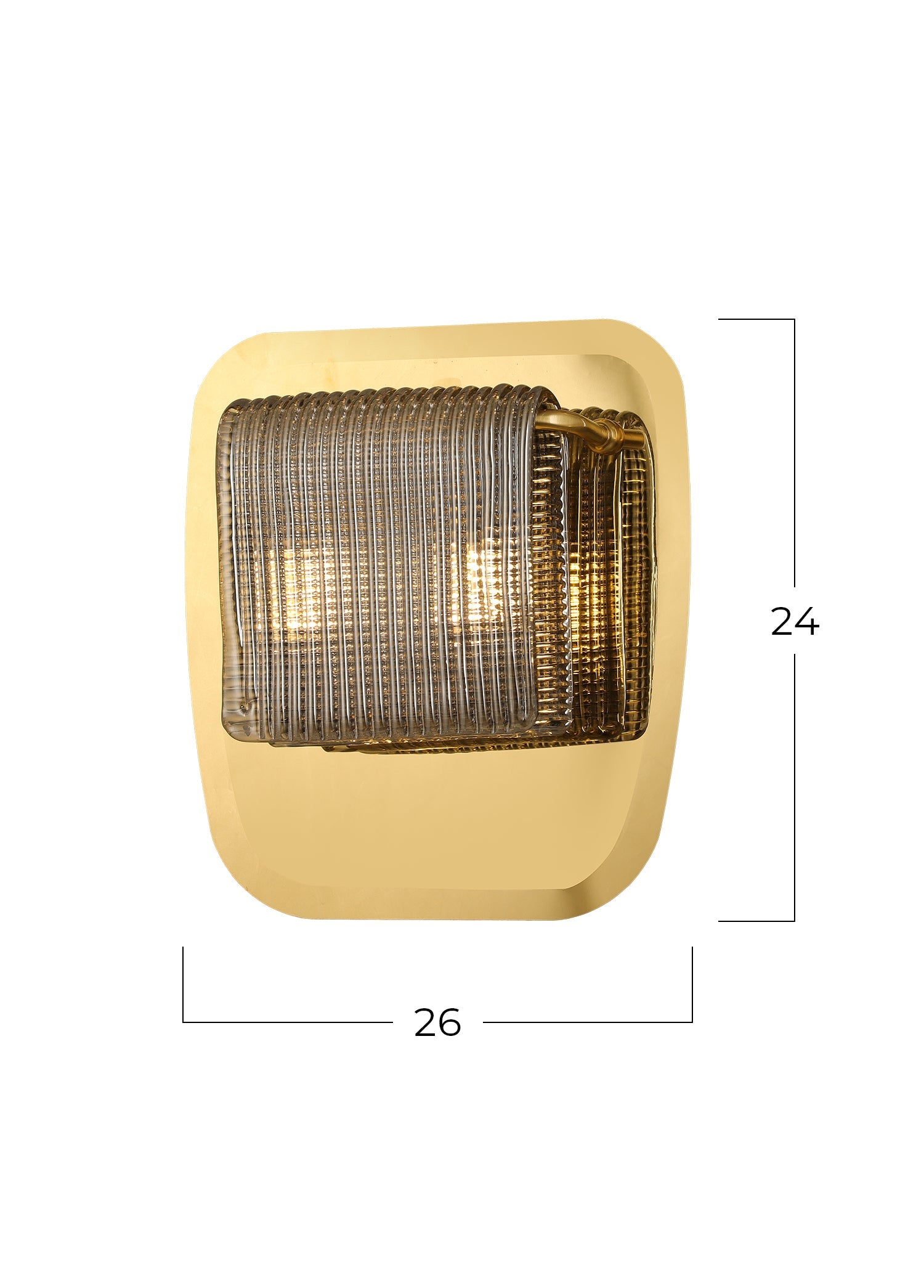 Daisy Kesik Beyaz Cam Aplik