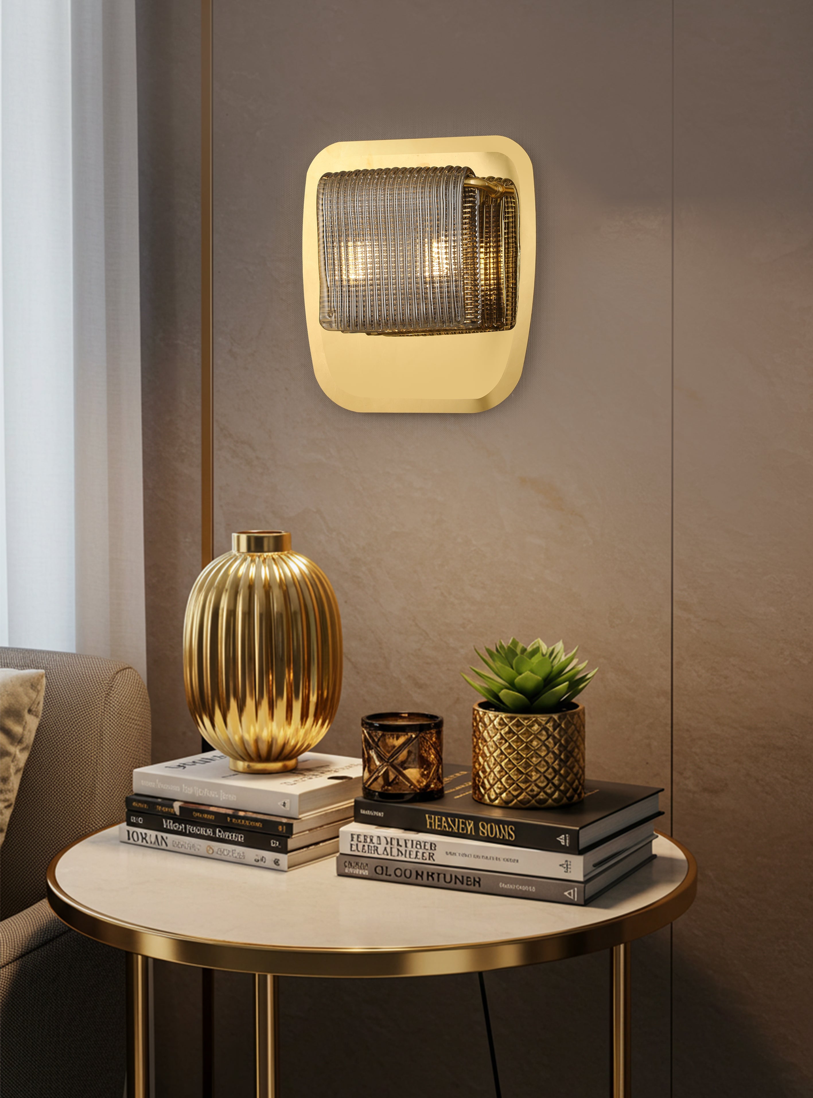 Daisy Kesik Beyaz Cam Aplik