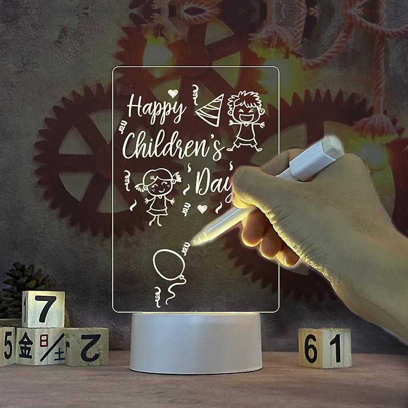 Writable 7 Colors LED Message Board Night Light with Pen | ByLamp