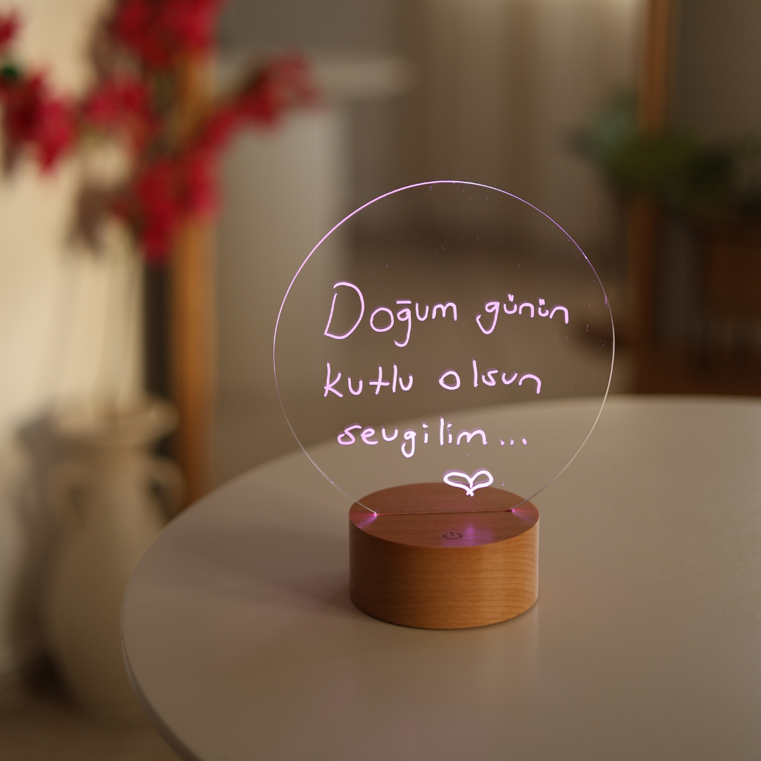 Writable 7 Colors LED Message Board Night Light with Pen | ByLamp