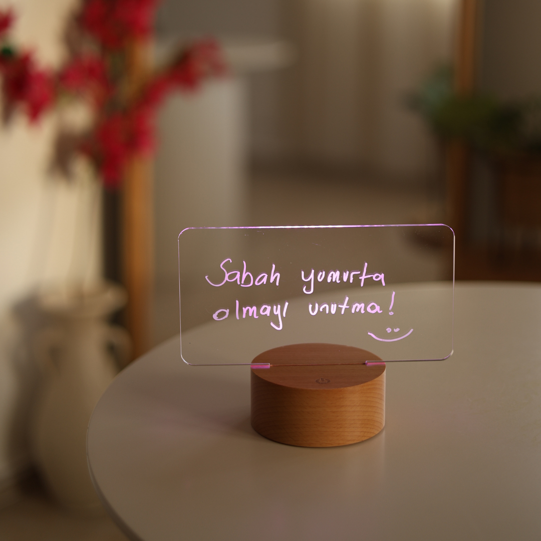 Writable 7 Colors LED Message Board Night Light with Pen | ByLamp